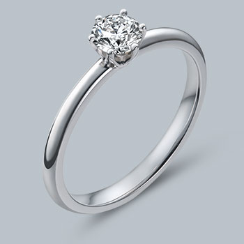 Verlobungsring Weissgold Diamant